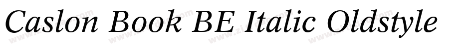 Caslon Book BE Italic Oldstyle Figures字体转换